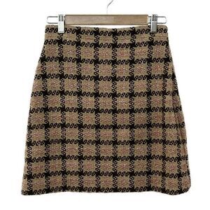 Gucci Skirt Size 38 S Women's - 677554 Beige X Dark Brown X Light Pink Knee